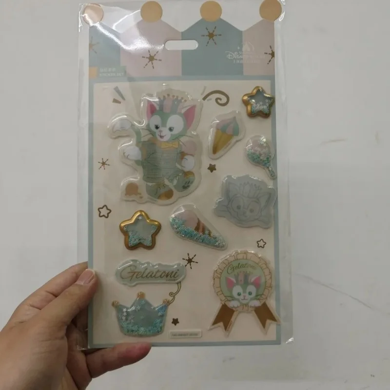 

Наклейка Disney Gelatoni Green Crown Pentagram с кристаллической текстурой, для украшения термоса, чехла для телефона, подарки на День святого Валентина