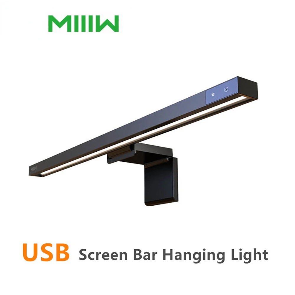 

MIIIW Screenbar LED Desk Lamp Computer PC Monitor Laptop Screen Bar Hanging Light Stepless Dimming Study Read Table Lamp