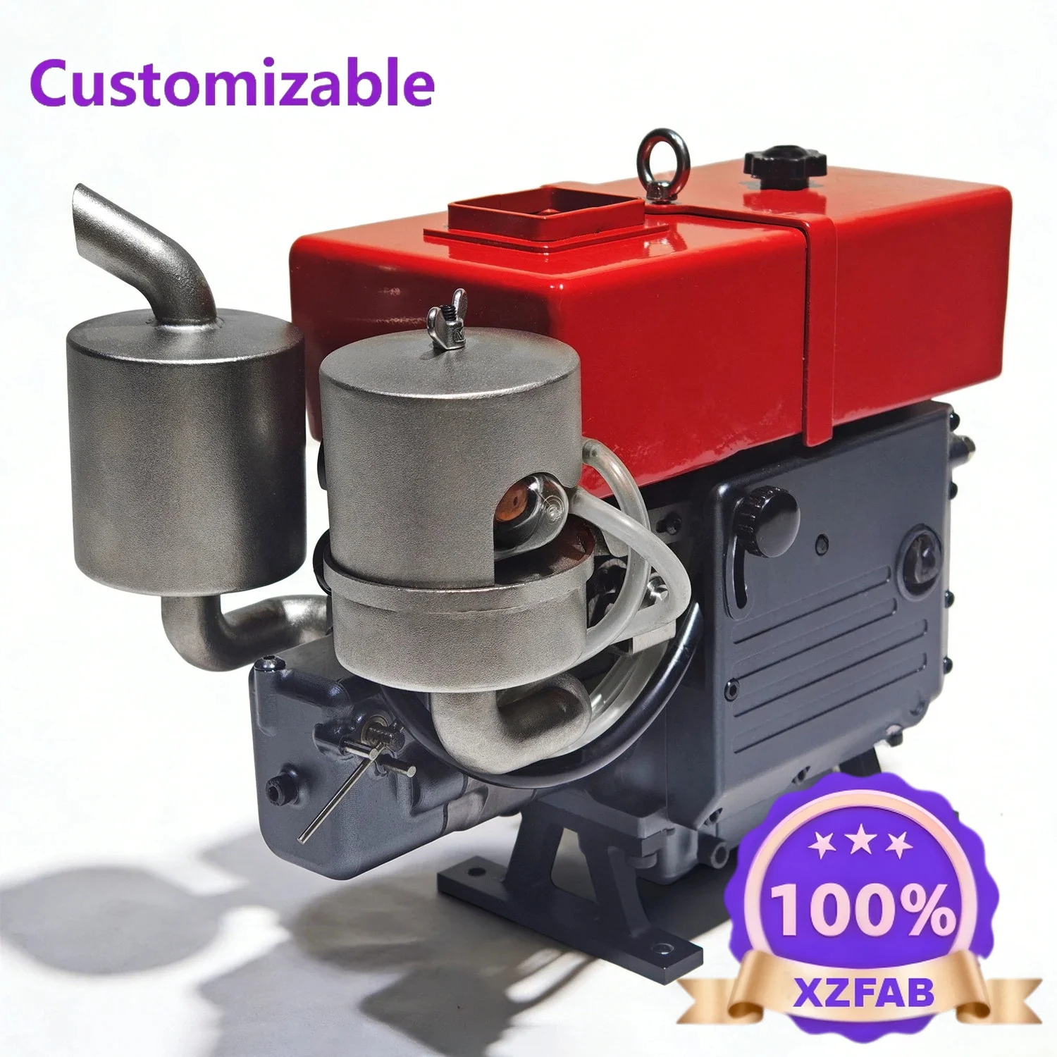 Factory Direct 2026 Horizontal Single Cylinder Engine Model Miniature Vintage Metal Tractor Internal Combustion Engine Startable