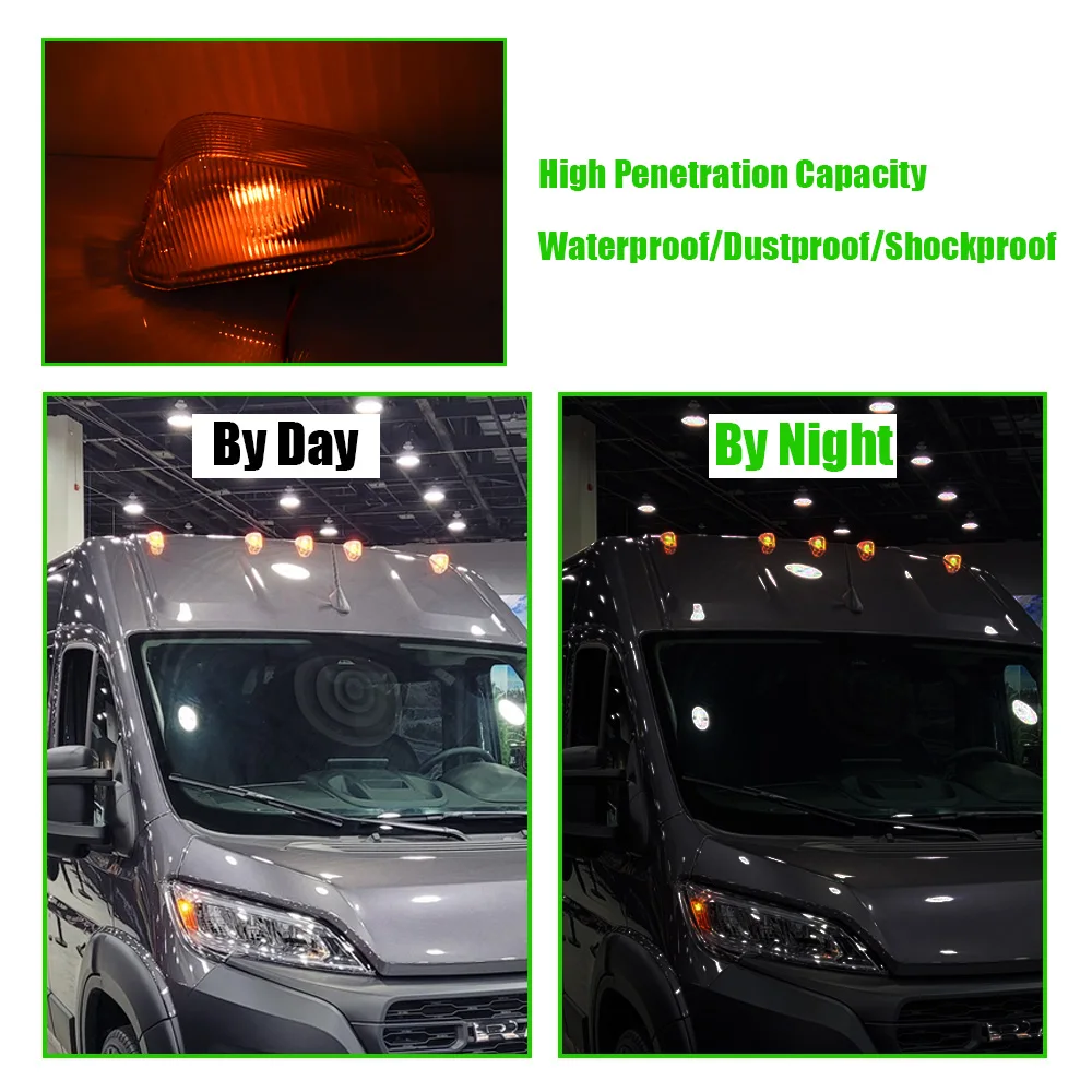 

Габаритные огни на крыше кабины для Dodge Ram ProMaster 1500 2500 3500 2014-2023 годов, ходовые огни на крыше, заменяют аксессуары 68232473AA