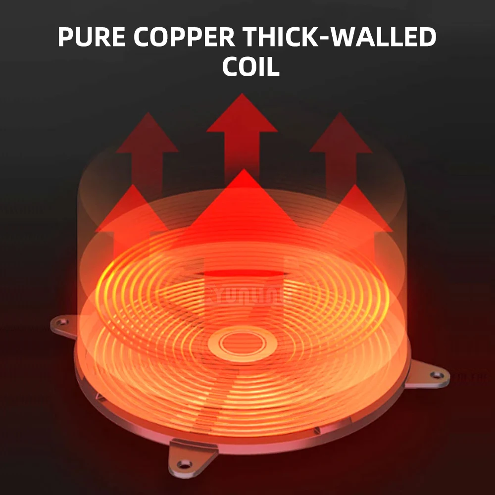 YJ-O2 Commercial Induction Cooker Dual Head Electric Ceramic Furnace Touch Knob Embedded Professional Kitchen Equipment