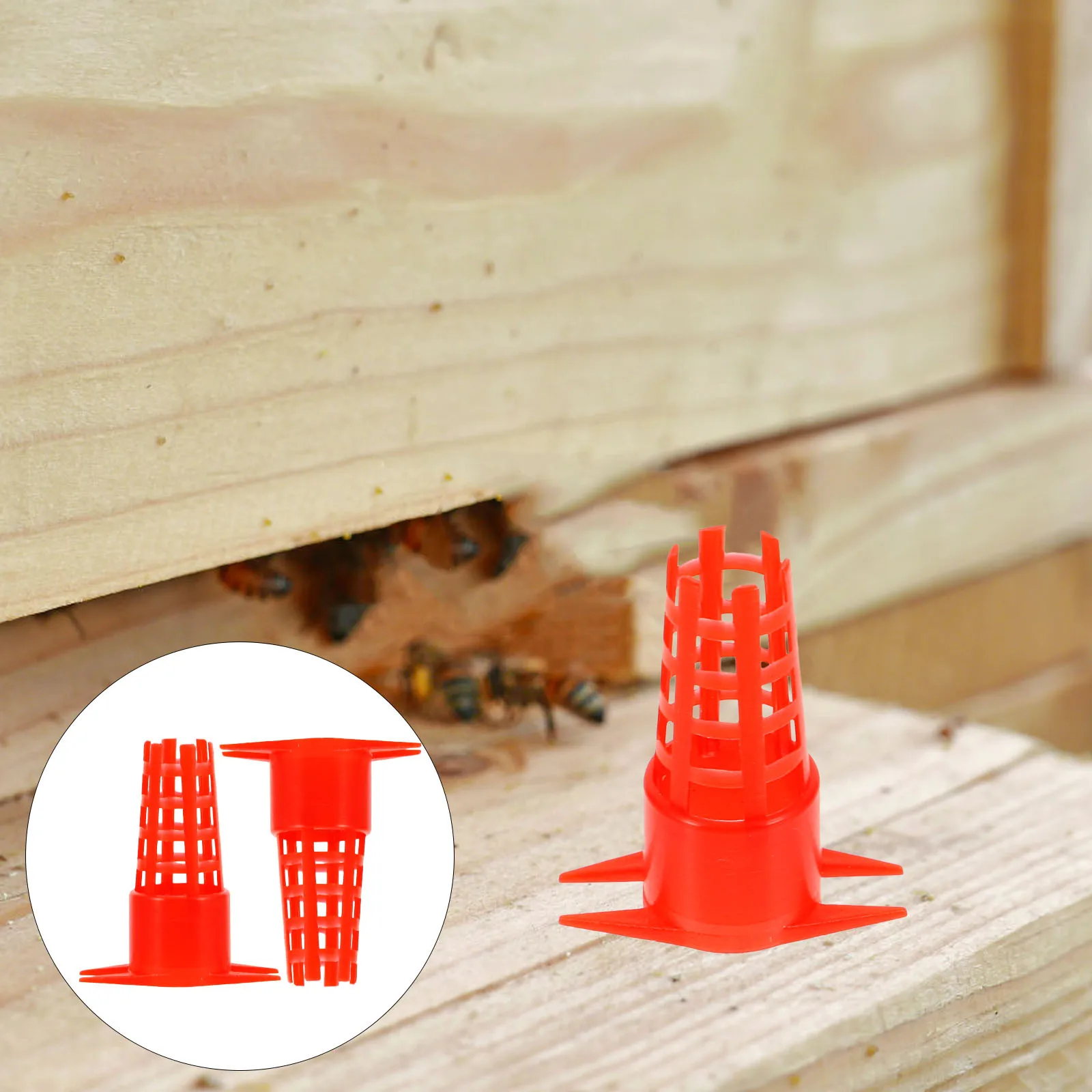 

20Pcs Beekeeping Supplies Queen-Bee Plastic Breeding Cages Protective Cover for Hive Rearing Protector