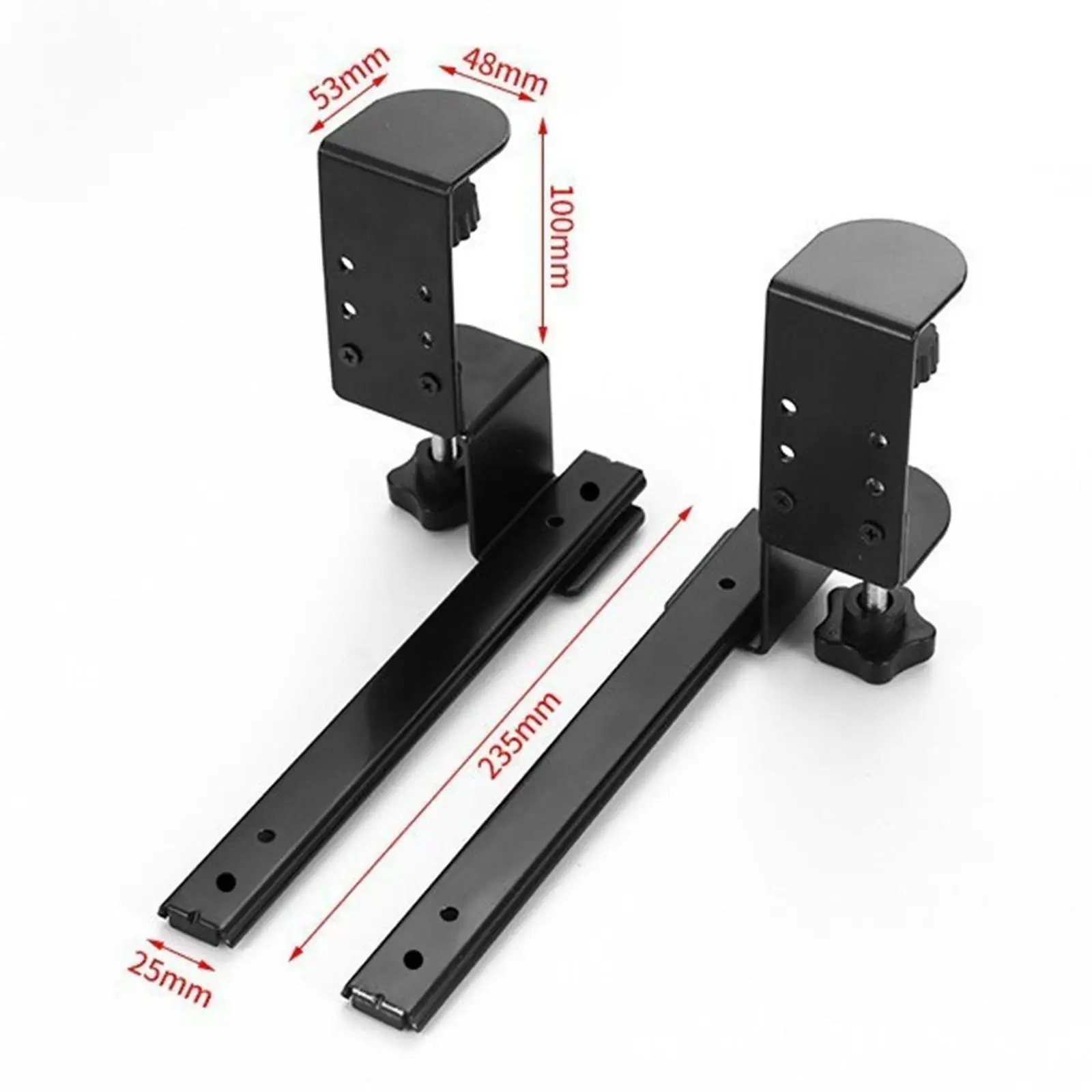 デスク下キーボードトレイスライドキーボードスライドハードウェア引き出しホームラップトレイフルエクステンション引き出しサイドマウント2個