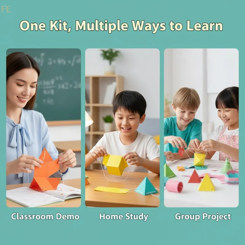 

1 Set Spatial Thinking Training DIY Math Learning Book 3D Geometry Quiet Book For Kids Montessori Educational Tracing Workbook