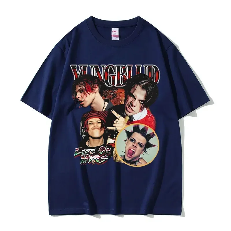 Customization Rocker Yungblud Graphic T Shirt Summer Men Women Fashion Hip Hop Rock Short Sleeve T-shirts Male Casual Cotton
