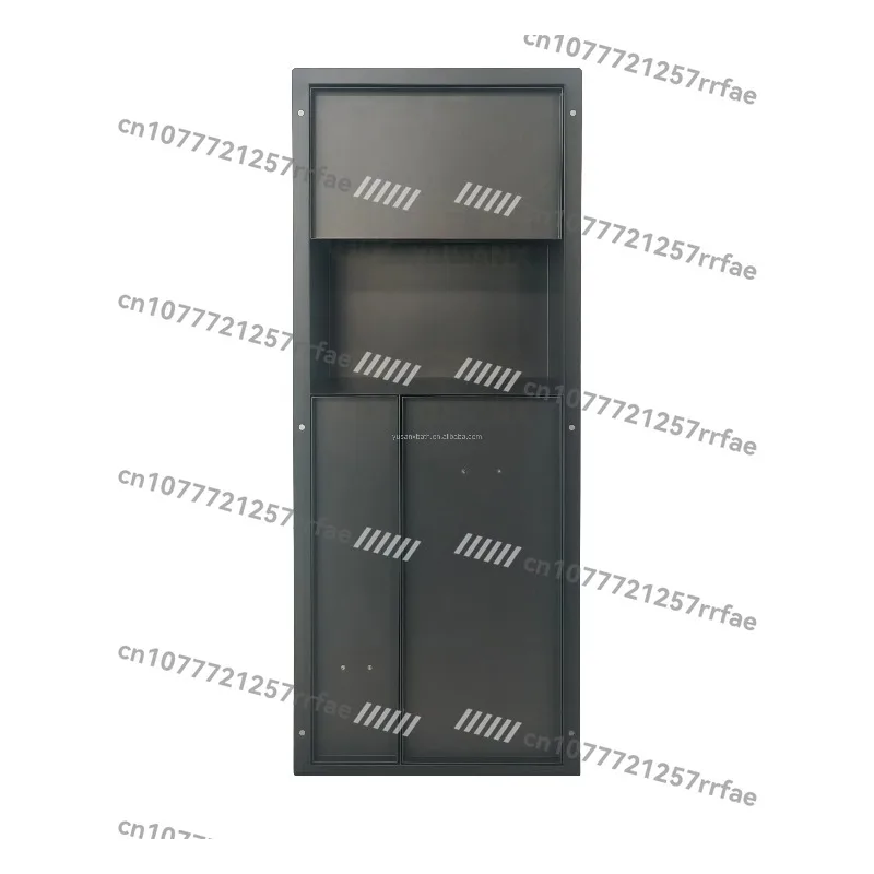

Hidden Multifunctional Light Emitting Diode Bathroom Trash Can Trash Can with Tissue Box Brush Set Toilet Niche Bathroom