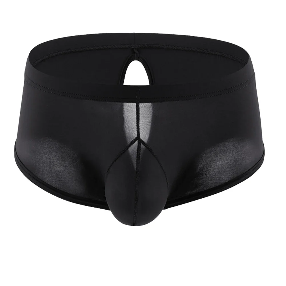 

Brand New 2023 Boxer Male Boxer Briefs Smooth T-Panties Underwear Breathable Buttocks Hollow Elastic Open Butt