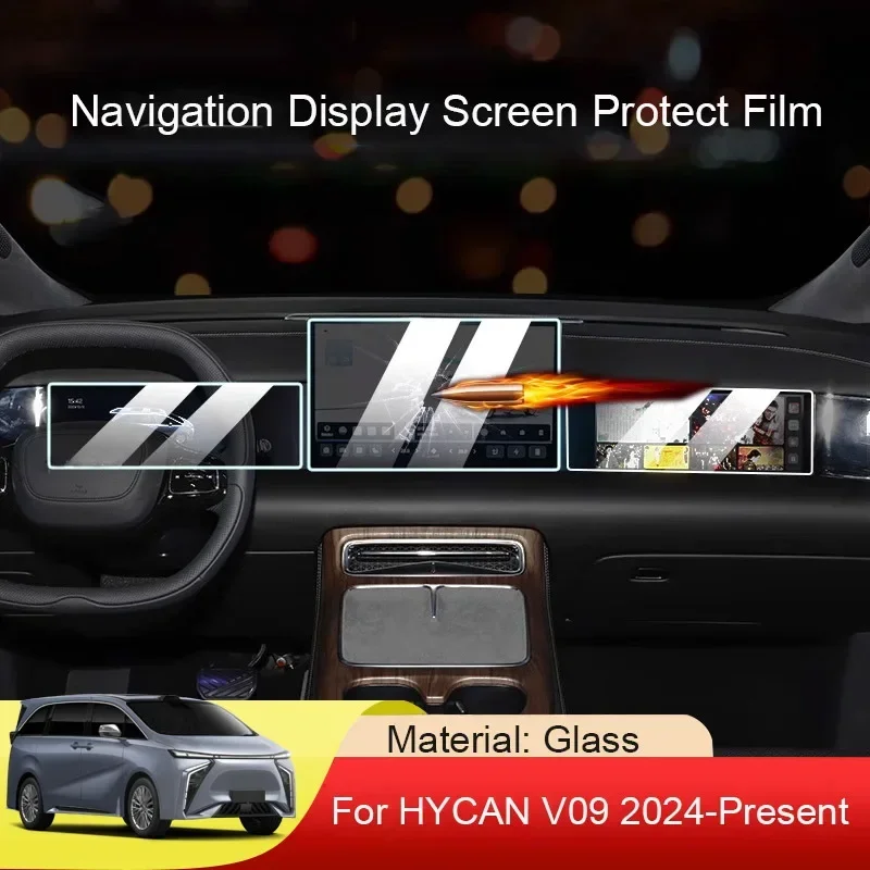 

Car GPS Navigation Screen Protect Tempered Film Interior Accessories For HYCAN V09 2024-Present Display Tempered Sticker