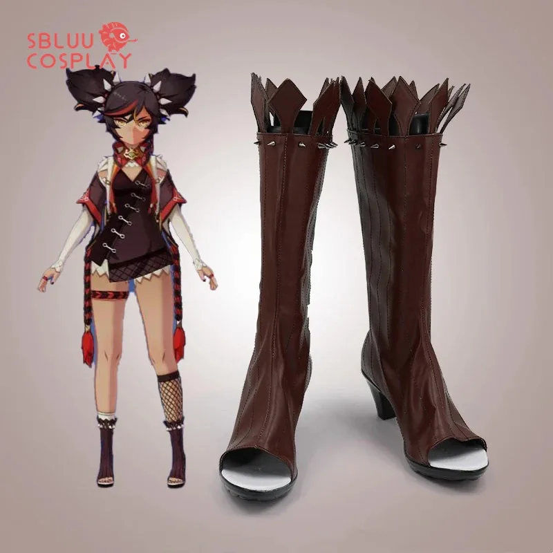 

qq28LQGenshin Impact XinYan Game Anime Halloween Cosplay Boots Custom Made Shoes