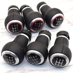 5/6 Speed Manual Car Gear Shift Knob Lever Stick Pen Handle For Audi A4 S4 B8 8K A5 8T Q5 8R S Line 2007-2015 Red Ring