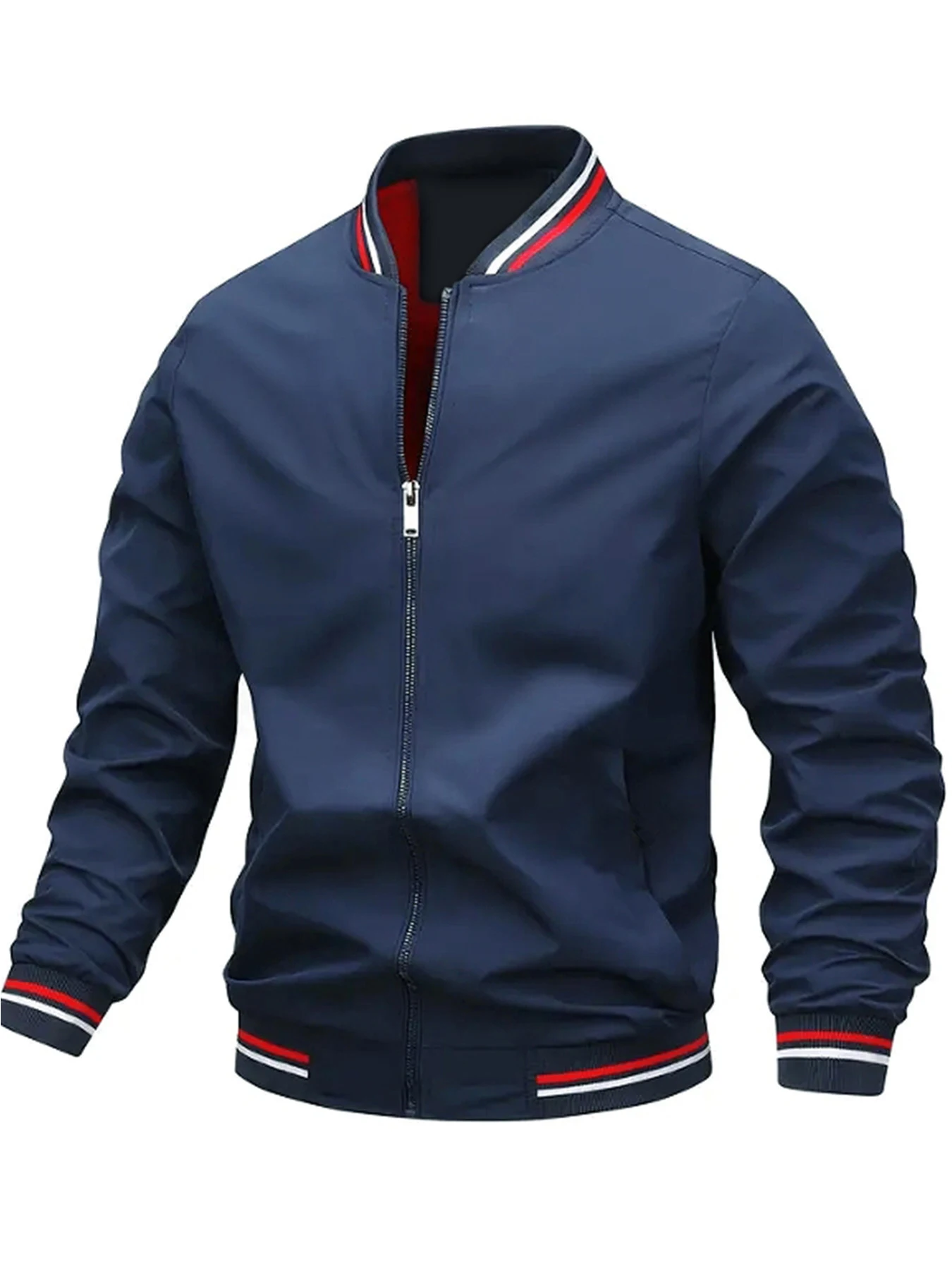 2025 ربيع الخريف عادية الصلبة موضة سليم Bomber سترة الرجال معطف جديد وصول سترات للعبة البيسبول الرجال سترة XS-2XL #4