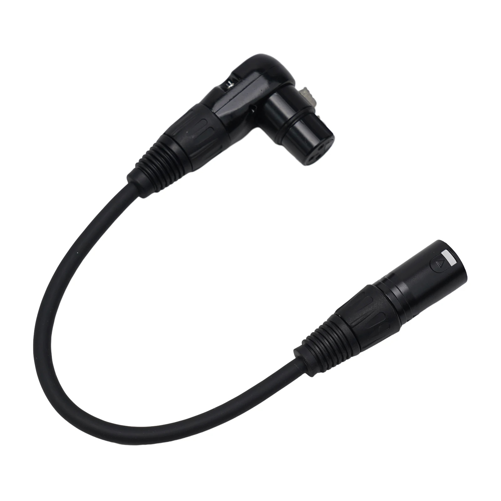 XLR Microphone Extension Cable Adapter 90 Degree Female To Straight Male Connector For Speaker Studio