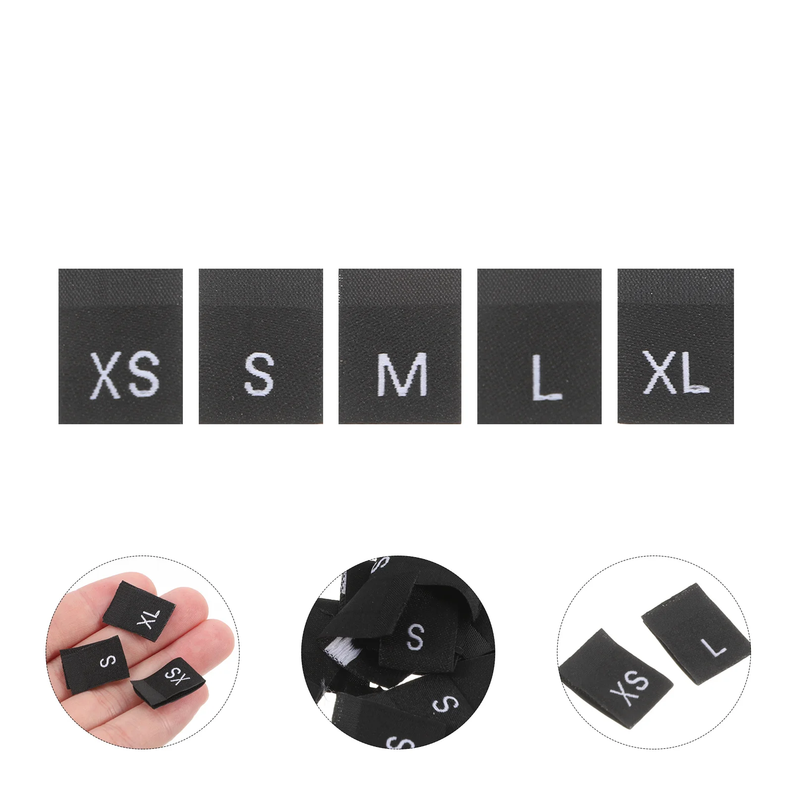 

500Pcs Washable Garment Size Tags Clear Printing Enhanced Efficiency Accuracy for Various Types of Clothing Garments Size Tags