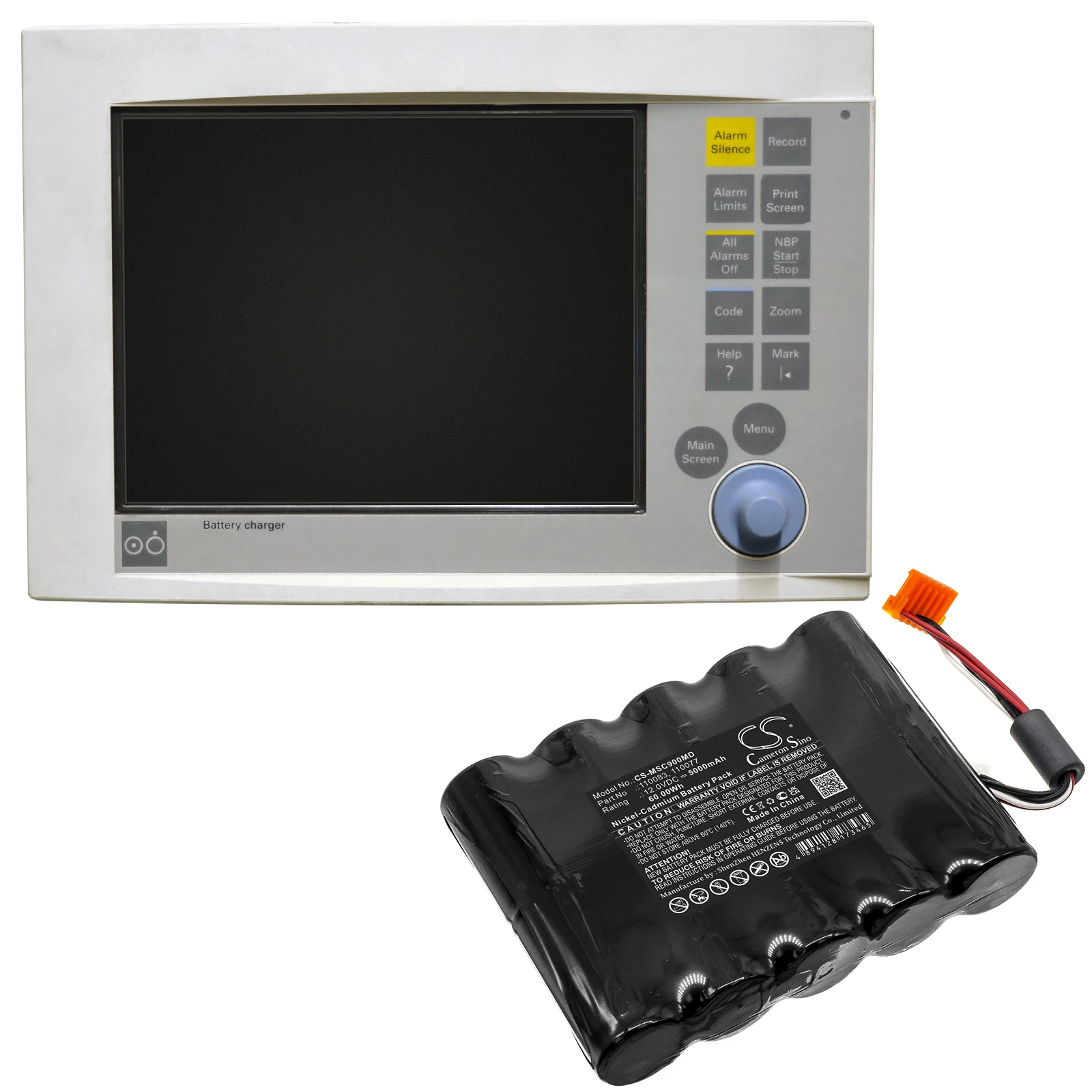 Medical Battery 12V/5000mAh 110083,110077 for Siemens SC7000,SC9000,Physiologic Monitor