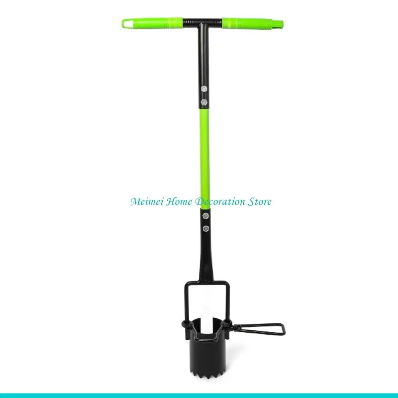 

H7BF Sod Plugger для рытья ям, длинный ручной кашпо для крокусов, нескользящая эргономичная ручка, садовый инструмент для рытья