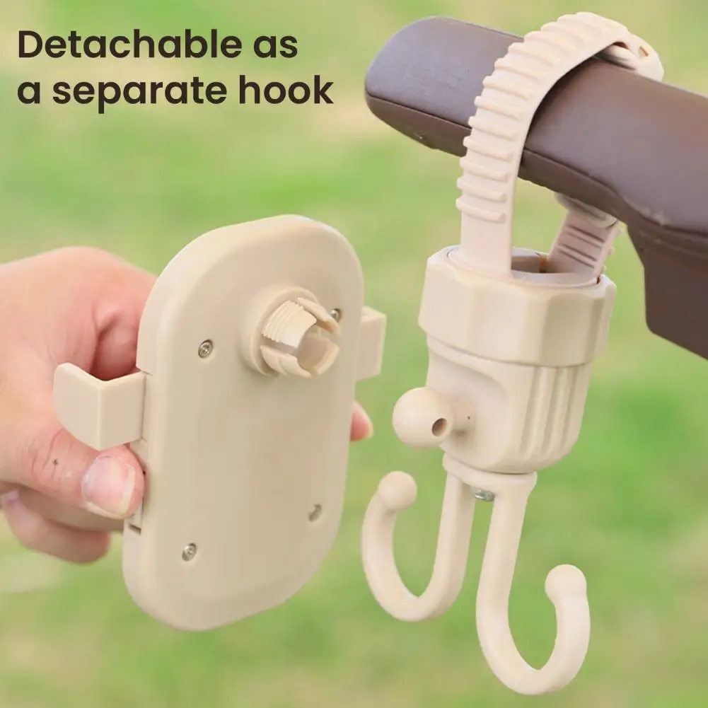 Universal Phone Stand Hook Stroller Hook with Phone Stand 360 Degree Rotation Stroller Hook Phone Stand Organizer for Shopping