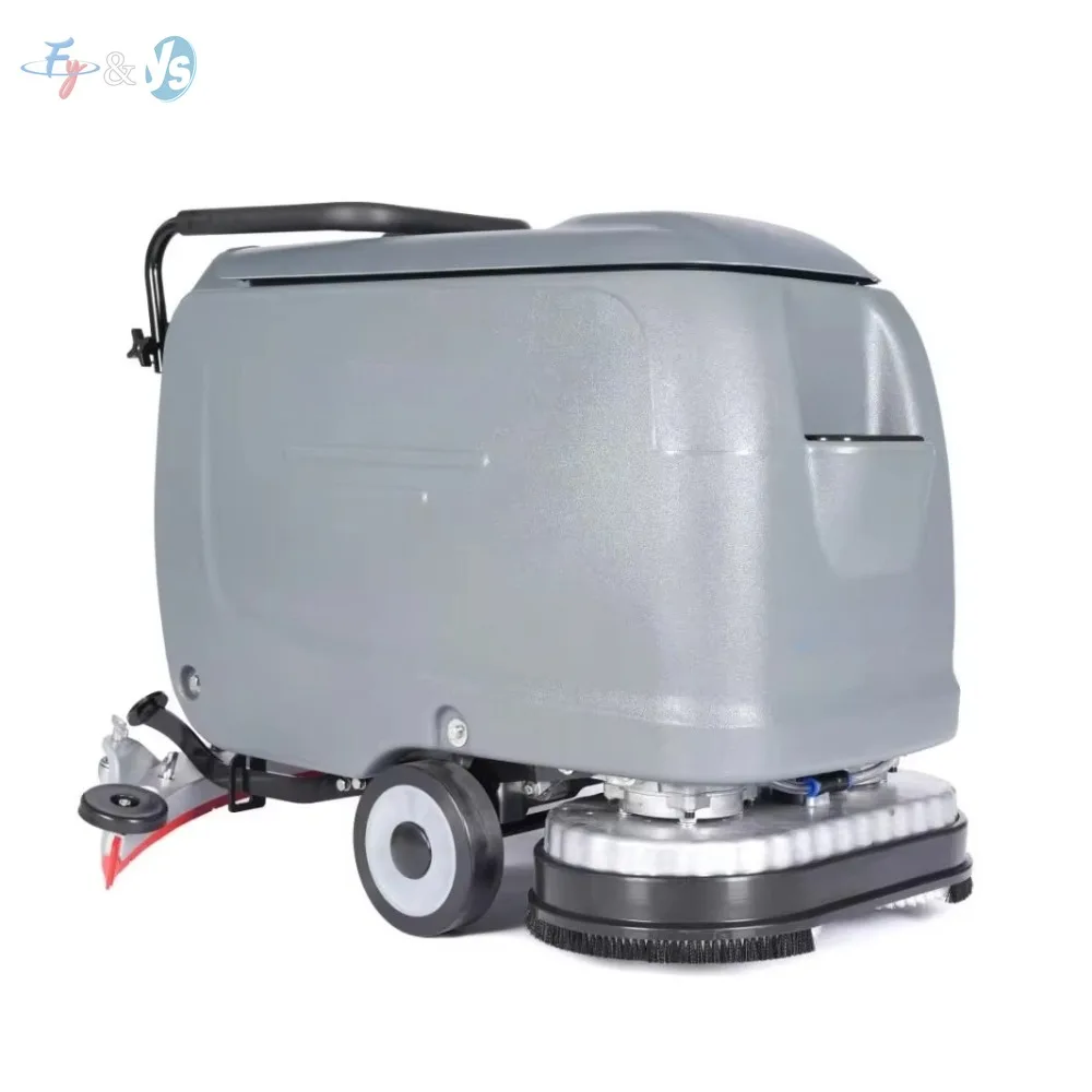 Hand Push Floor Scrubber-Commercial Industrial Floor Cleaning Machine,High-Efficiency Wet Dry Cleaner for Large-Scale Areas