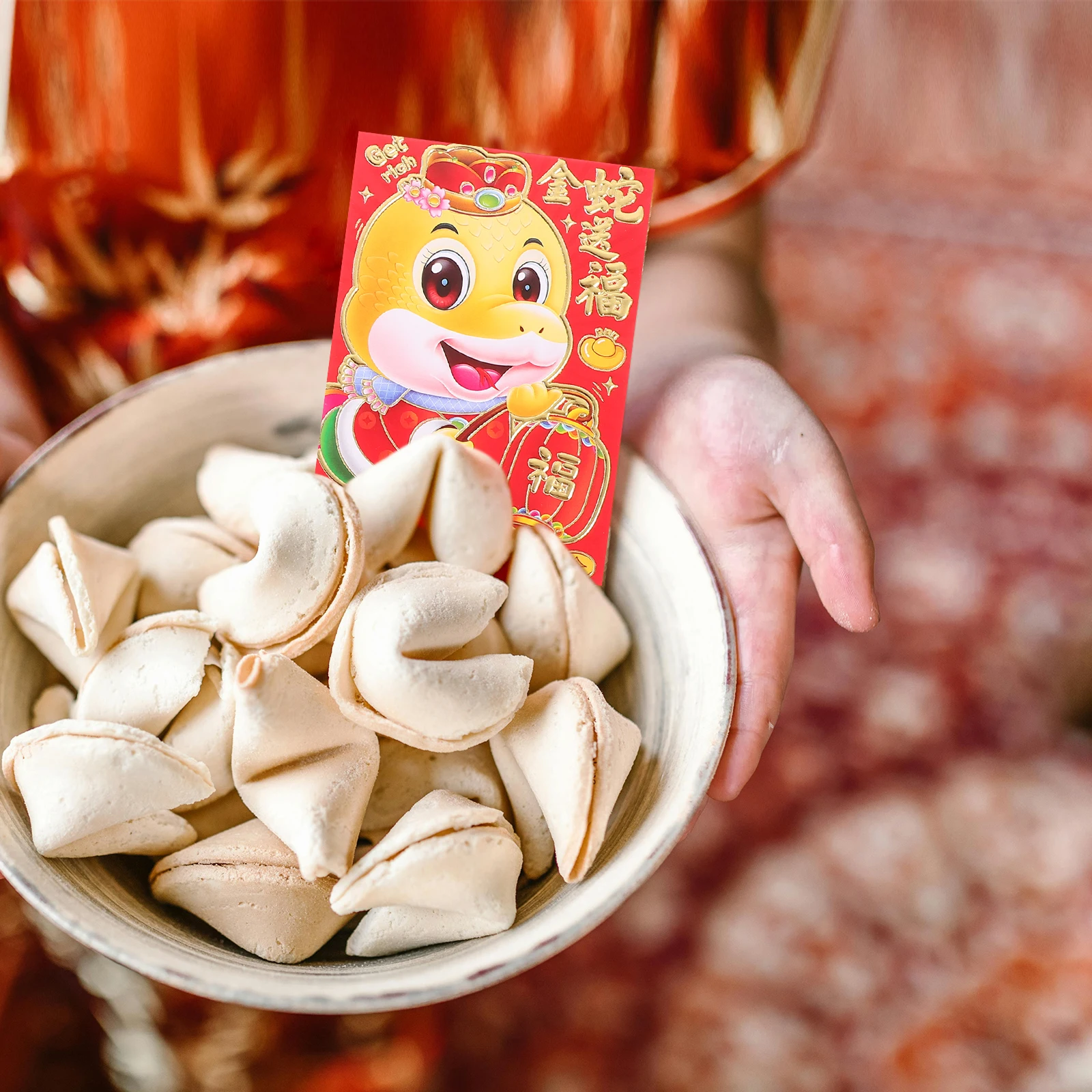 

60pcs New Year Red Envelope Bag Chinese Money Envelopes Lucky Wedding Birthday Cash Packets Snake Year Hong Bao Festival Red