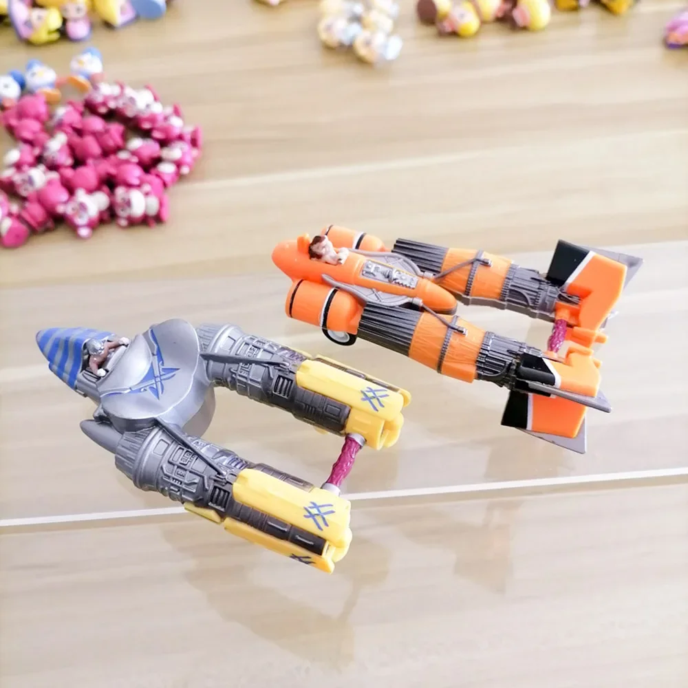 Star Wars 2 Podracers Motorized Spaceship Battleship Racing Car Doll Gifts Toy Model Anime Figures Collect Ornaments