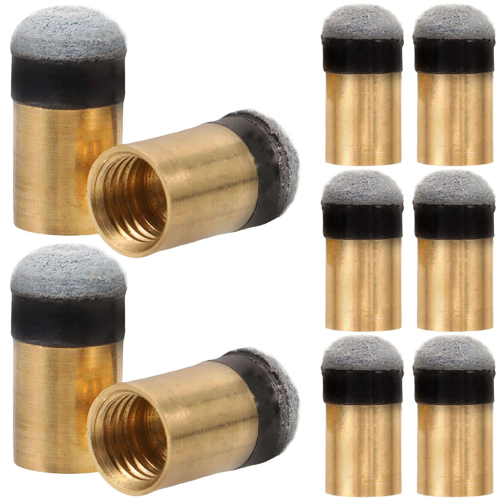 

10 Pcs Cue Tips for Pool Billiards Replaceable Cue Tips Small Stick Fitting Cues Copper Screw Portable Accessories