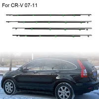 Embellecedor de goma cromado para ventana Honda CR-V CRV 2007-2011, tiras de sellado de burlete, moldura de puerta de goma, embellecedor de vidrio para ventana, 4 Uds.
