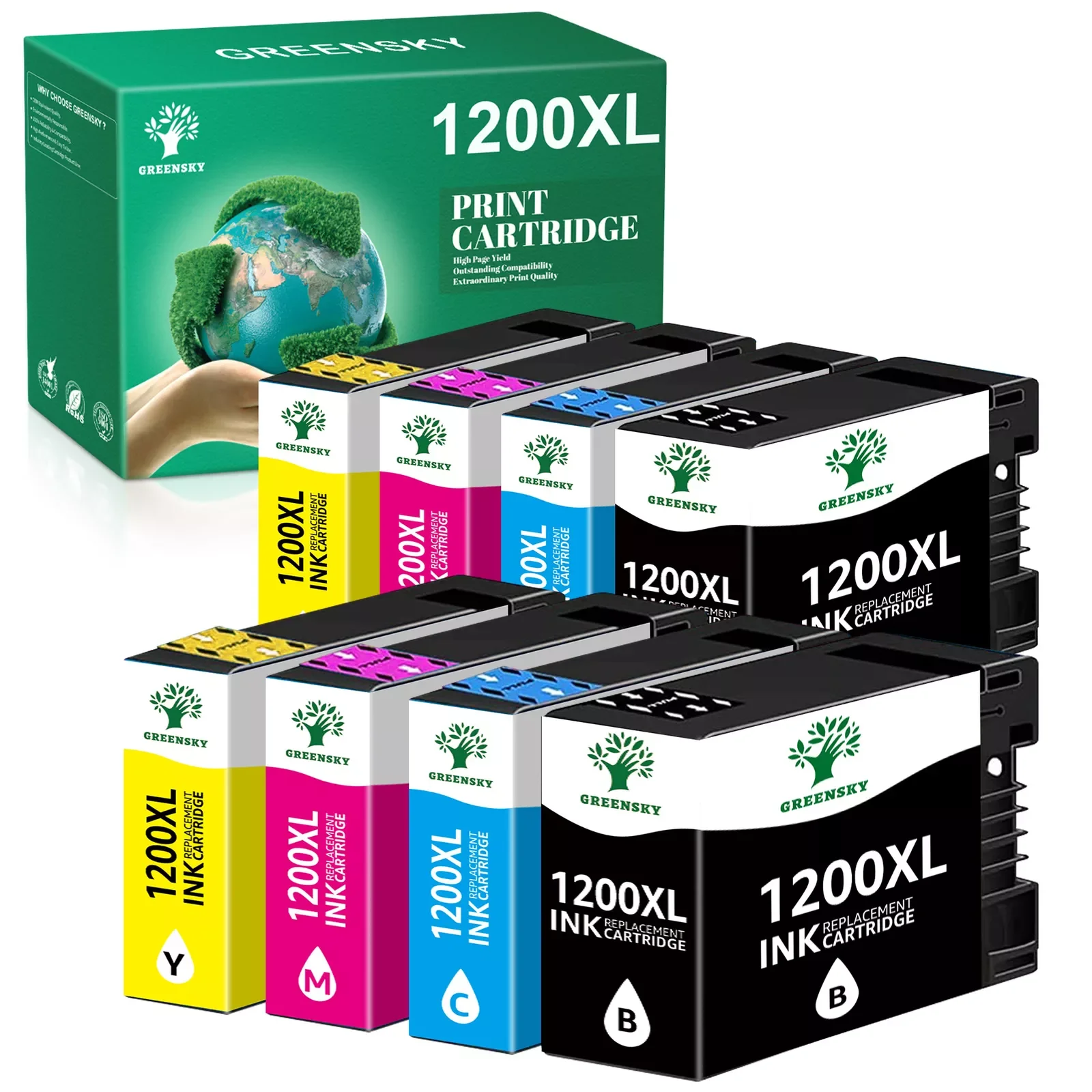 

8 шт., картриджи для Canon 1200 MAXIFY MB2120 MB2320 MB2720