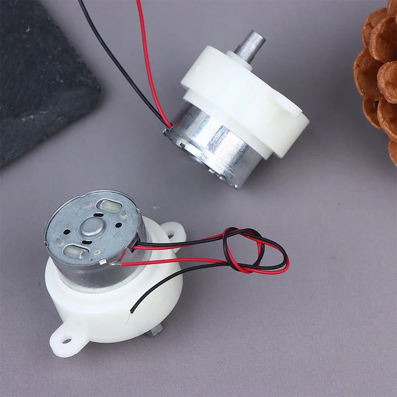 NewDC 3V-7.4V 5V 12RPM Slow Speed Mini 300 Gear Motor Micro 32mm Plastic Gearbox Gear Reduction Motor DIY Stage Lights Toy Model