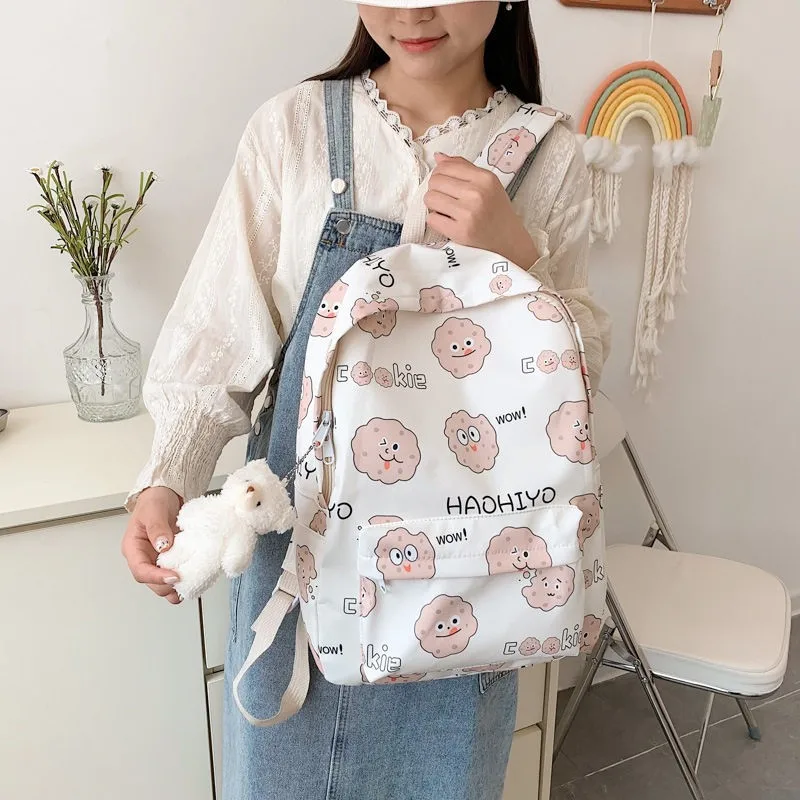 2026 New Cookie Series School Bag Large Capacity Student Backpack Cute Double Shoulder Bag for Middle School Daily Use