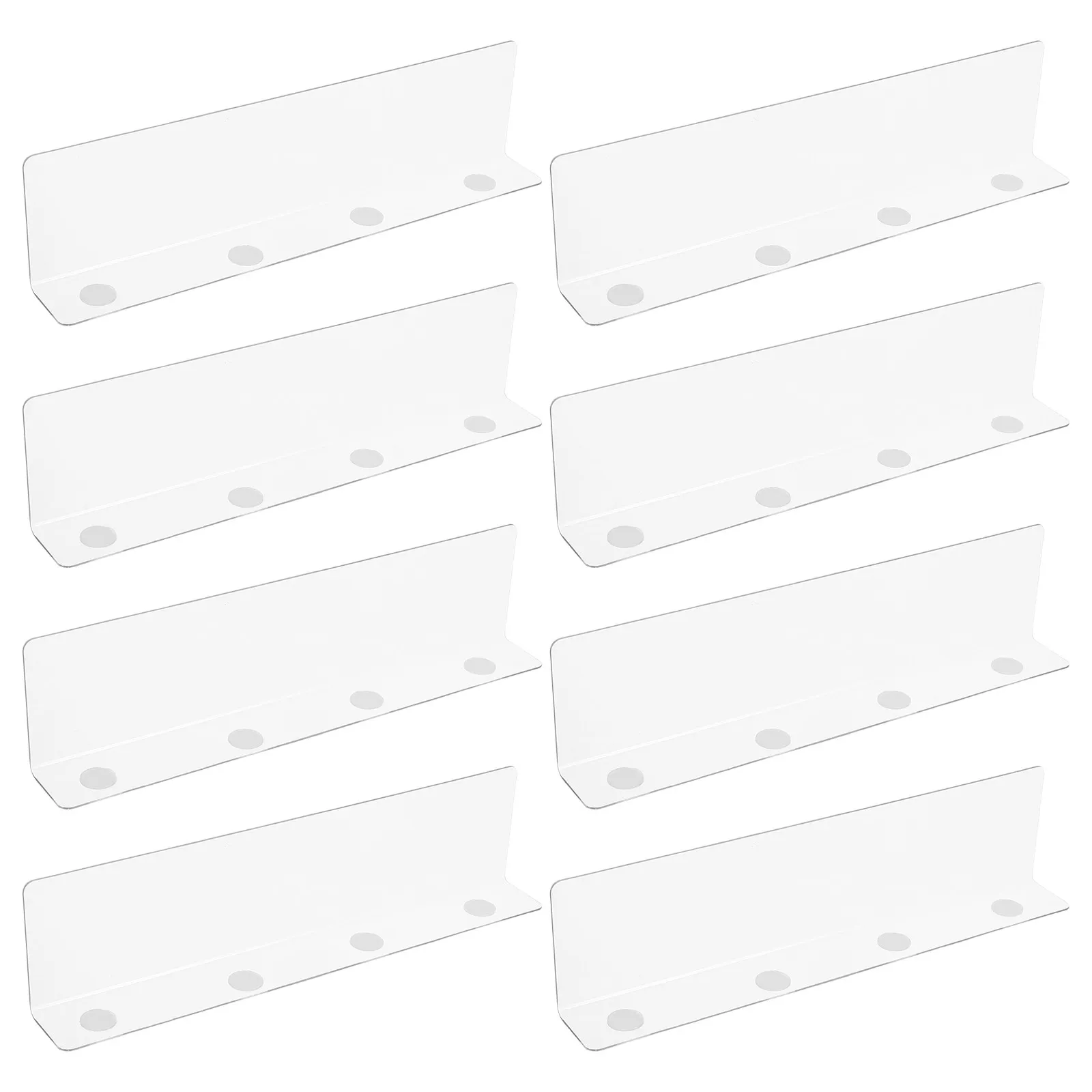 8Pcs Acrylic Clear Shelf Dividers Closet Organizer Adjustable Transparent Separators for Clothing Accessories Blankets Handbags