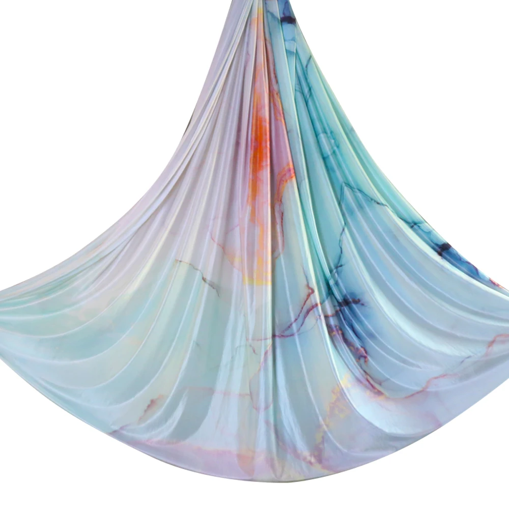 5 Meters Aerial Yoga Hammock Fabric Elastic Gradient Color Yoga Swing Home Yoga Gym Fitness