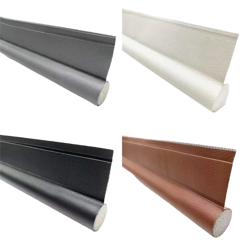 Door Seam Insulation Energy Saving Door Seal Strips Soundproofing Seal Weather Stripping Leather Door Strips for Home