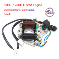 Magneto Stator Plate AC 2 Pole Ignition Coil 5 Wire  Gear Readout 50CC 70CC 90CC 110CC 125CC  Lifan ZongShen Kazuma Dirt Bike