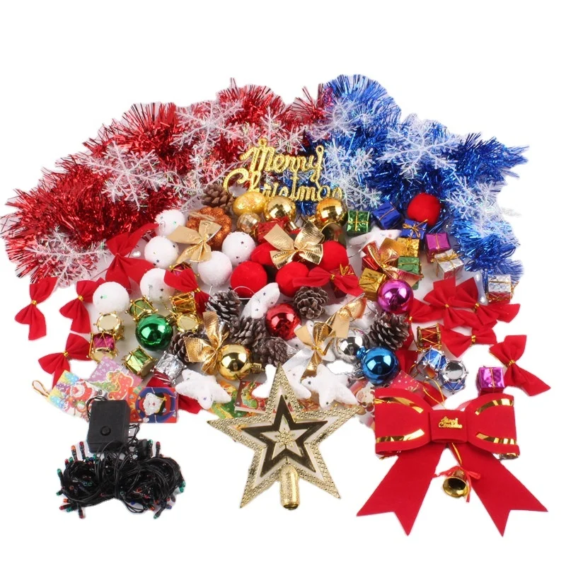 wholesale 2021 christmas tree decoration ornament set 109 pcs xmas Hanging tree decoration