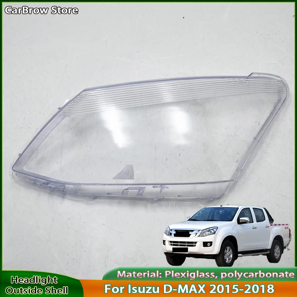 

Для Isuzu D-MAX 2015 2016 2017 2018, автомобильные аксессуары, крышка фары, прозрачный абажур, линза лампы, корпус фары из плексигласа