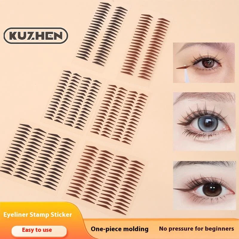 Water Resistant Eyeliner Stamp Stickers One-stick Molding Easy To Use Water Resistant Sweat Resistant Sweat Resistant