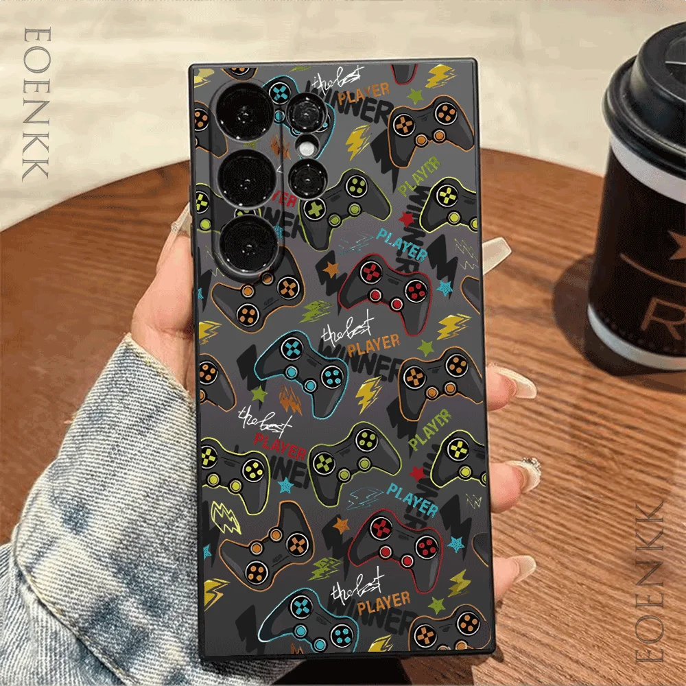 Gamepad Pattern Printing Phone Case For Samsung Galaxy Note 10 20 Lite S25 S24 S23 S22 S21 S20 Ultra FE Plus 5G Silicone Cover