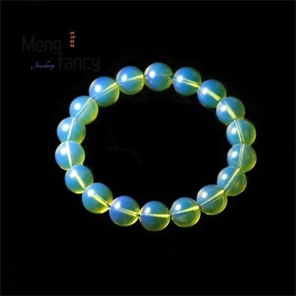 سوار بحلقة واحدة من العنبر الأزرق الدومينيكان، سوار من خرز الصلاة من العنبر وشمع العسل، أنماط رائعة وأنيقة للرجال والنساء