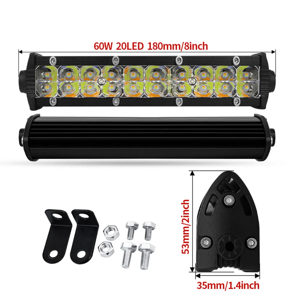 3030 Chip LED Light Bar DC 9-50V Off Road Led Light Bar Spot Light 60W five mode Work Light For Hummer Car SUV Car Accessory