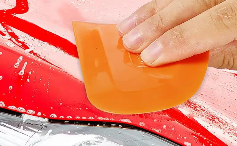 Car Putty Rubber Scraper Smoothing Painting Tool For Automotive Oval Advertising Film Spreader Squeegee Car Body Maintenance