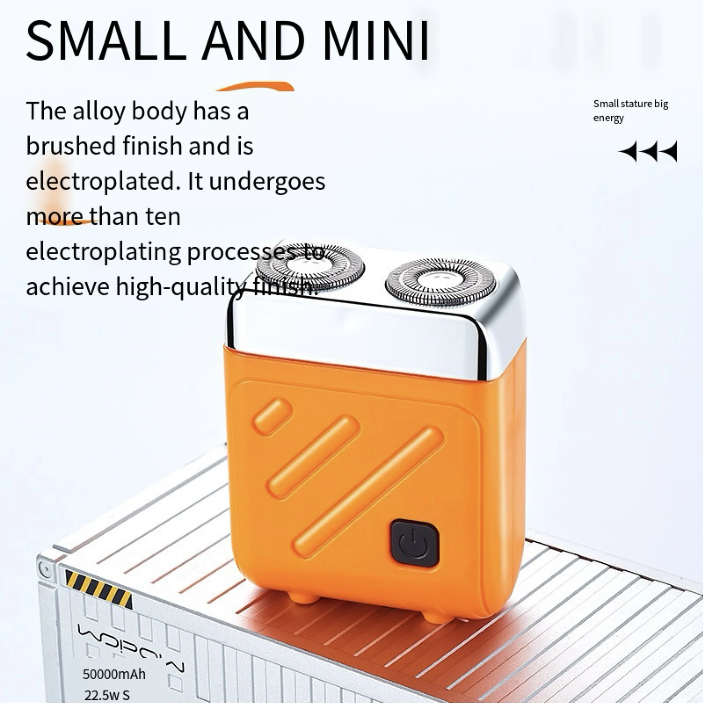 

Portable Rotary Dual Ring Electric Shaver Men Travel Mini Shaver Double Floating Magnetic Blade Head Rechargeable Pocket Razors