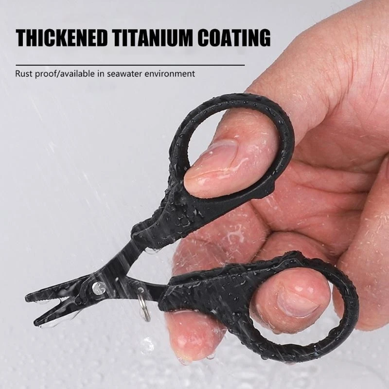 37JE Multifunctional Fishing Serrated Shears Fishing Line Cutter Fishing Scissors