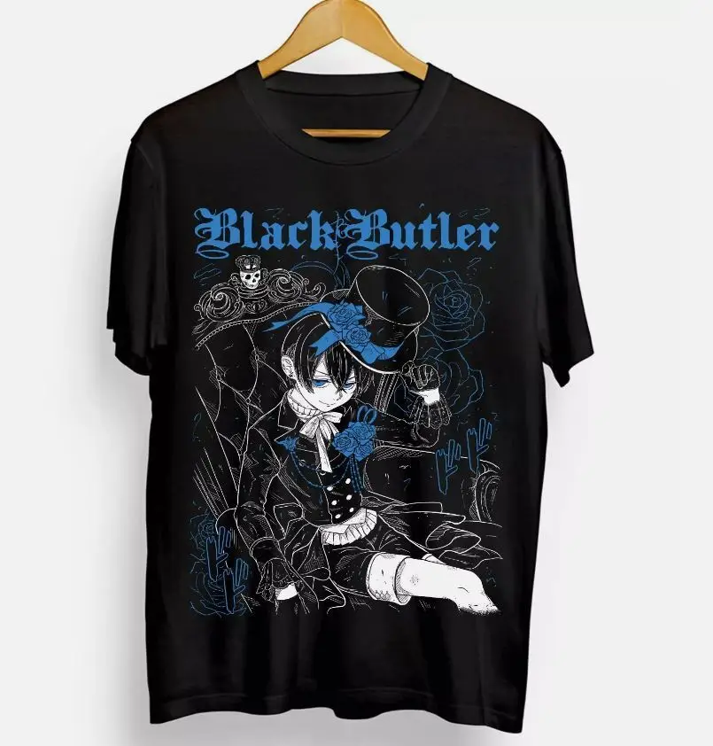 Black Butler T-shirt Sebastian Ciel Toboso Yana Kawai Anime Tee Shirt All Size - view 2