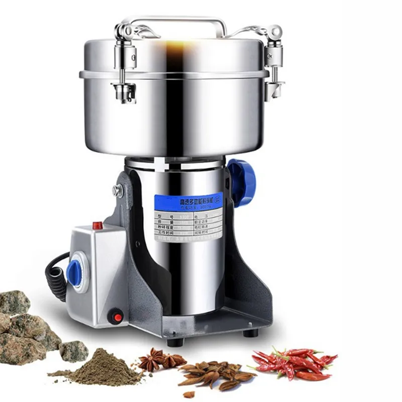 1000G Grinder Machine Grains Electric Herbal Coffee Powder Miller Dry Food High Speed Intelligent Spices Cereals Crusher