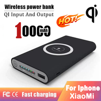 Hot New 10000mAh Wireless Power Bank Two-way Fast Charging Powerbank Portable Charger Type-c External Battery For IPhone Xiaomi