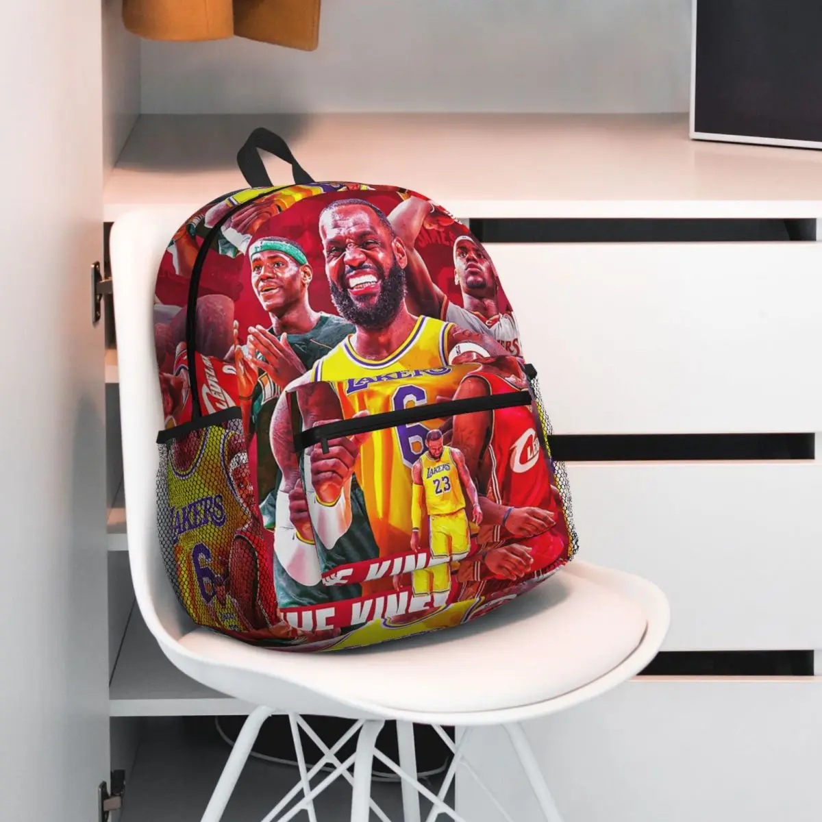 All Time LeBron James The King James Backpack Daypack Large Capacity Boys Girls BookBag School Bag Shoulder Bags for Men Women