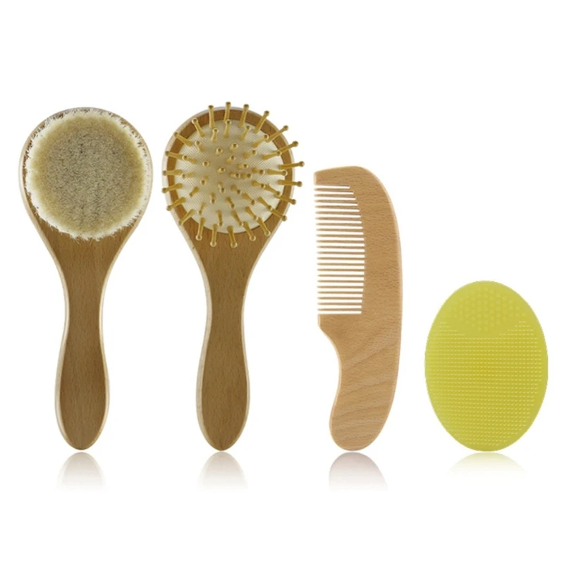 

Newborn Brush Silicone Hair Brush Comb Set Hair Comb for Baby Scalp Massage Bath Brushes Toddlers Travel Gear