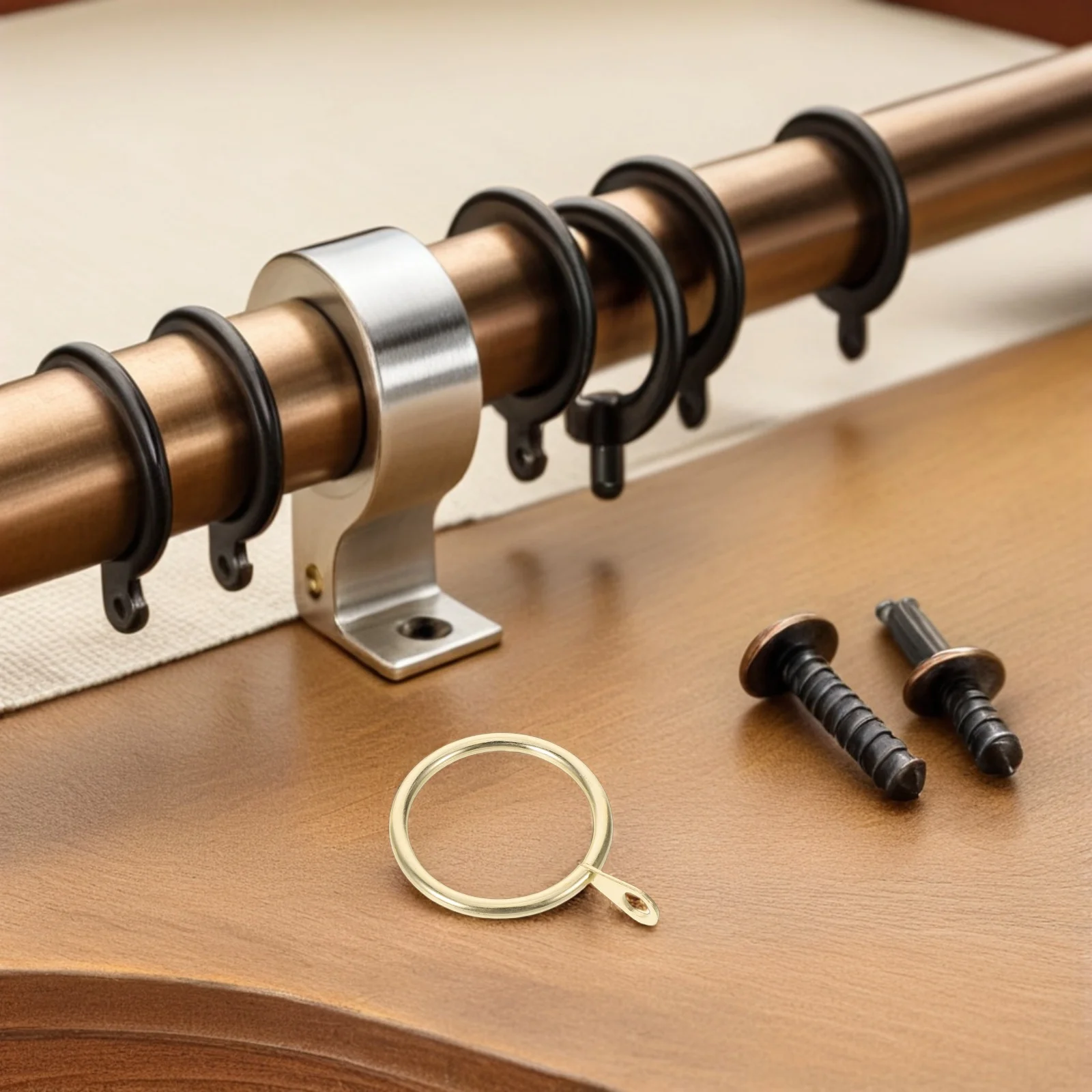 30 قطعة حلقات تعليق الستار اكسسوارات 30 مللي متر القطر الداخلي قضيب الستائر المعدنية السنانير لنافذة باب دش الحمام الثقيلة