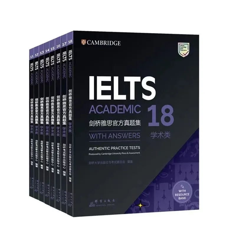 7 Bücher/Set Cambridge English IELTS IELTS Academic IELTS Zhenti 5-11/12-18 Speaking Listening Reading Writing Study Book