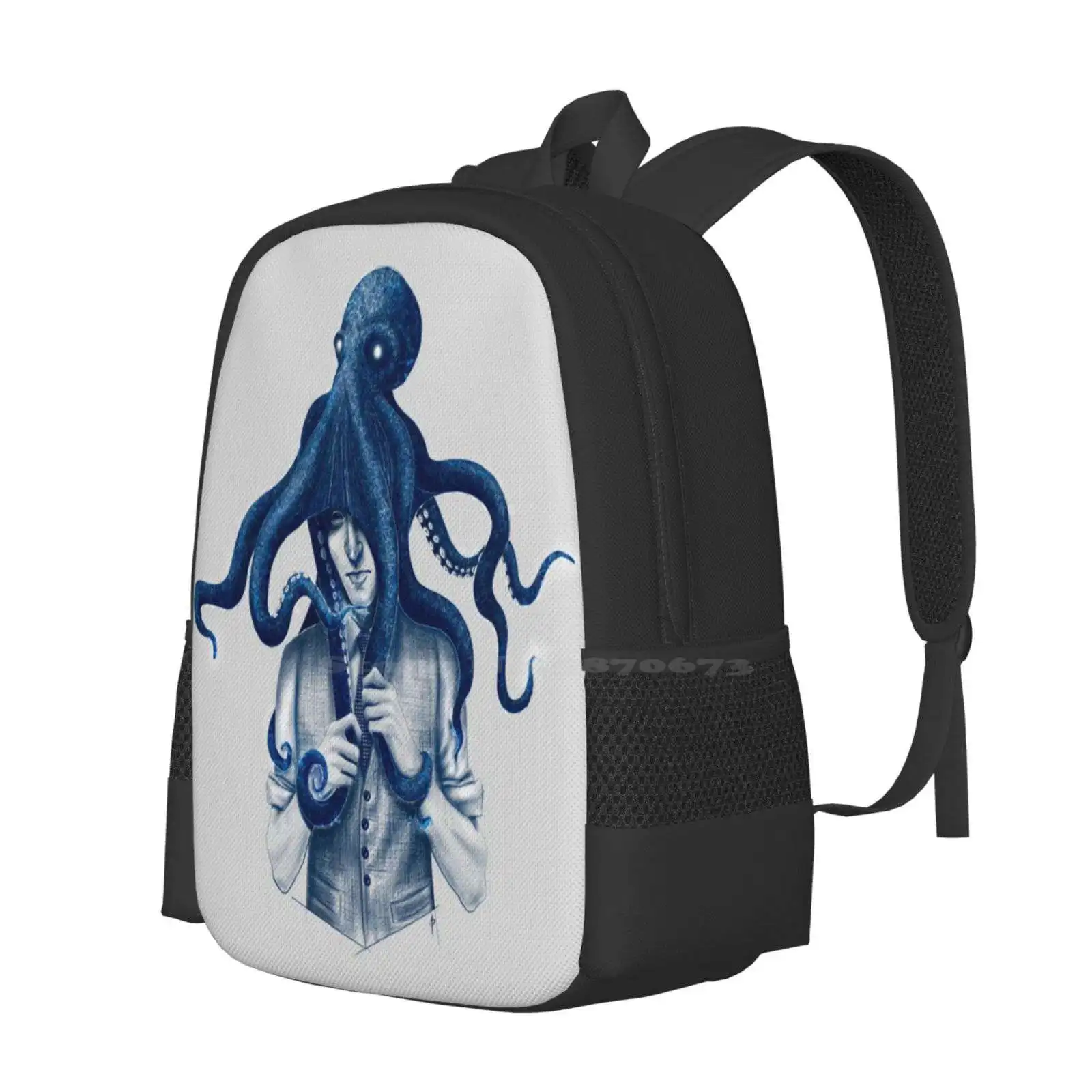 Creature Comforts School Bags For Teenage Girls Laptop Travel Bags Annette Aparry Instagram Octopus Boy Man Male Blue Ink Space