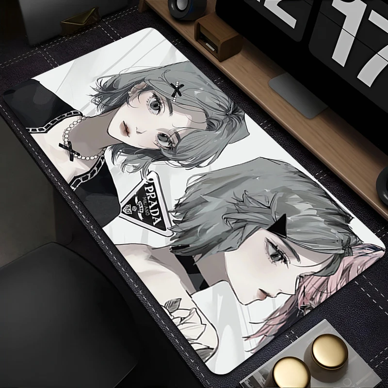 Alas Mouse Aksesori PC Alas Keyboard Alas Meja Kantor Alas Mouse Anti Selip Alas Tablet Karet Gadis Seksi Anime Alas Perpanjangan Gaming